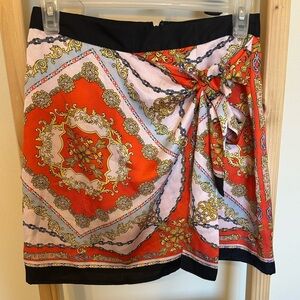 Forever 21 Wrap Tie Colorful Skirt